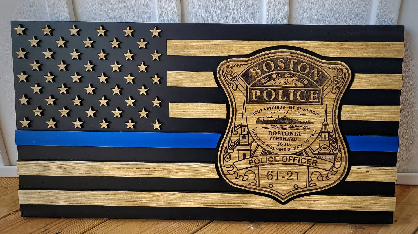 Latest flag to come out of the shop made its way up to Boston for a recent academy graduate. 

Stay safe and stay motivated! 

#lazylabacres #woodworker #customflags #bostonpolicedepartment #shippinguptoboston #woodenflag #holdtheline #smallbusiness #veteranowned
